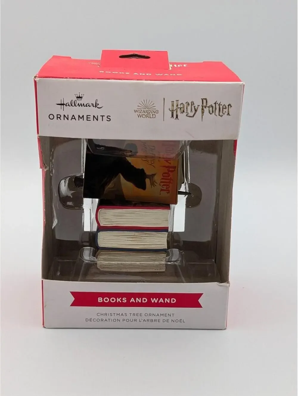 Hallmark Harry Potter Books and Wand Christmas Ornament